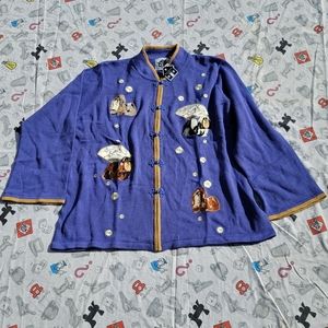 Vintage Storybook Knits Puppies Sweater 3XL NWT